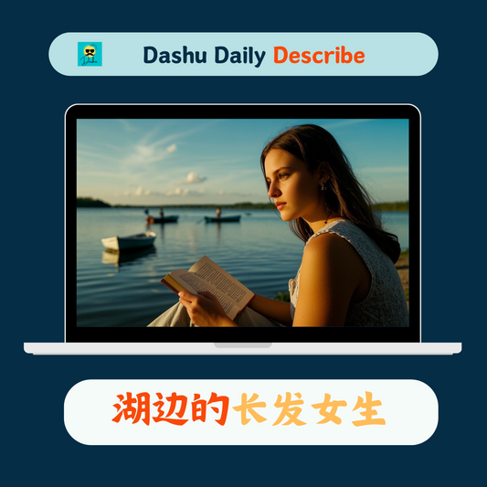Dashu Daily Describe Video: 湖边的长发女生