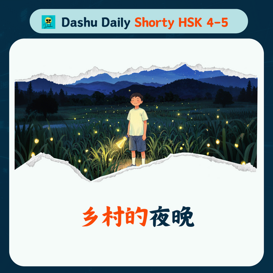 Dashu Daily Short Article HSK4-5:乡村的夜晚