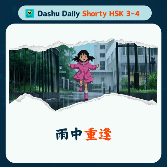 Dashu Daily Short Article HSK3-4:雨中重逢